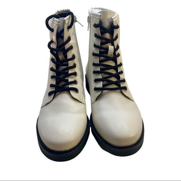 ESPRIT Off White Shelby Lace Up Boots in ladies size 8M. Gorgeous! - Picture 7 of 7